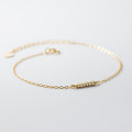 A39322 s925 sterling silver goldplated gold rhinestone charm elegant design bracelet