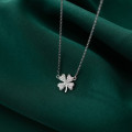 A34067 s925 sterling silver sweet flower necklace