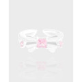 A41451 design butterfly pink cubic zirconia sterling silver s925 ring
