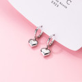 A33123 s925 sterling silver trendy hollowed heart simple chic earrings