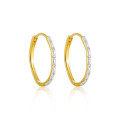 A44697 geometric circle double s925 sterling silver plated earrings