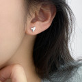 A44758 s925 sterling silver trendy sweet symmetric heart stud earrings