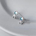 A38129 s925 sterling silver rhinestone stars stud grade elegant earrings