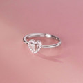 A39062 s925 sterling silver rhinestone heart cute elegant ring