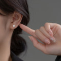 A36822 s925 sterling silver trendy white earrings