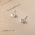 A32228 s925 sterling silver trendy unique layered sweet fashion earrings