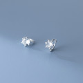 A35820 s925 sterling silver rhinestone simple chic trendy earrings