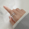 A35085 s925 sterling silver hollowed ring