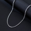 A34046 s925 sterling silver trendy circle hollowed necklace