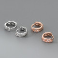 A41385 s925 sterling silver vintage hollowed rhinestone fashion design earrings