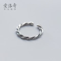 A35070 s925 sterling silver thai silver vintage twist ring