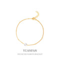 A38602 sterling silver bead design elegant charm bracelet