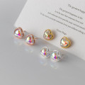 A44138 s925 sterling silver trendy sweet dainty heart stud earrings