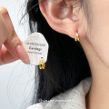 A45803 s925 sterling silver trendy sweet dainty double layered stud earrings