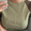 A44331 sterling silver heart simple elegant necklace