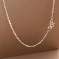 A45286 silver trendy sweet square simple necklace