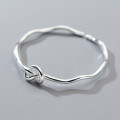 A34955 s925 sterling silver rope heart weave banglebracelet