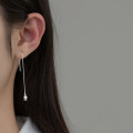 A38162 s925 sterling silver cute gold string sweet earrings