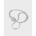 A32986 design minimalist chic doublelayers925 sterling silver charmbracelet necklace