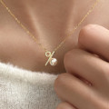 A43456 s925 sterling silver rhinestone fashion necklace