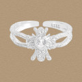 A45467 heart cubic zirconia sterling silver s925 heartshape ring