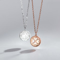 A39695 s925 sterling silver sweet shell elegant necklace