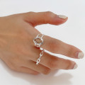 A33446 minimalist 925 sterling silver geometric ring