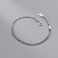 A34268 s925 sterling silver simple fashion multilayer charm bracelet