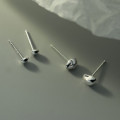 A37070 s925 sterling silver asymmetric stone earrings