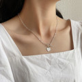 A32993 925 sterling silver heart pendant simple heartshape design necklace