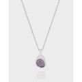 A40975 design geometric agate sterling silver s925 necklace