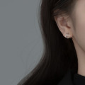 A36373 s925 sterling silver simple fashion hollowed heart chic trend earrings