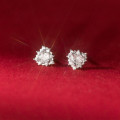 A39575 s925 sterling silver heart rhinestone stud grade elegant dainty earrings