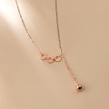 A35349 s925 sterling silver number circle necklace