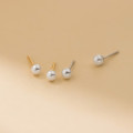 A43373 s925 sterling silver fashion simple stud trendy elegant earrings