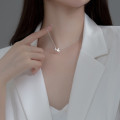 A34598 s925 sterling silver fashion rhinestone bird set chic short necklace