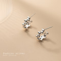 A32357 s925 sterling silver unique irregularC earrings