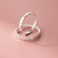 A43462 s925 silver trendy sweet simple circle ring