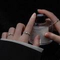 A36228 s925 sterling silver silver heart stretchy rope ring