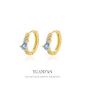 A37119 925 sterling silver simple cubiczirconia teardrop earrings