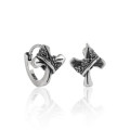 A43132 crown vintage s925 sterling silver unique design earrings