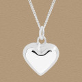 A44294 heart long sterling silver s925 heartshape necklace