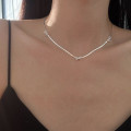 A42927 s925 sterling silver fashion sweet hollowed butterfly necklace