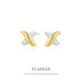 A39358 sterling silver stud unique design earrings