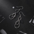 A31708 s925 sterling silver simple teardrop earrings
