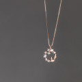 A36731 s925 sterling silver rhinestone necklace