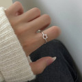 A38300 s925 sterling silver rhinestone hollowed design ring