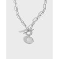 A33048 design minimalist natural crystalOT cha925 sterling silver necklace