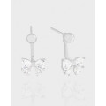A42816 design cubic zirconia butterfly stud sterling silver s925 earrings