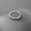 A44546 s925 sterling silver trendy sweet unique chain bar ring